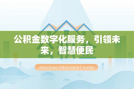 龙圩公积金数字化服务，引领未来，智慧便民