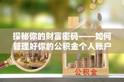 龙圩探秘你的财富密码——如何管理好你的公积金个人账户信息