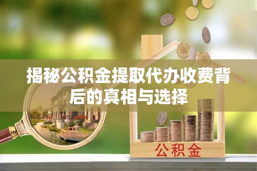 龙圩揭秘公积金提取代办收费背后的真相与选择