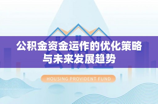 龙圩公积金资金运作的优化策略与未来发展趋势