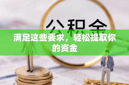 龙圩满足这些要求，轻松提取你的资金