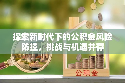 龙圩探索新时代下的公积金风险防控，挑战与机遇并存