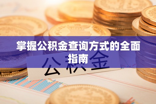 龙圩掌握公积金查询方式的全面指南