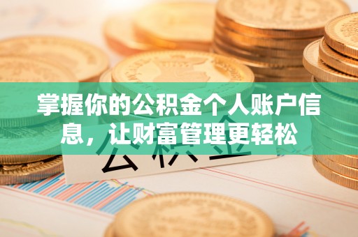 龙圩掌握你的公积金个人账户信息，让财富管理更轻松