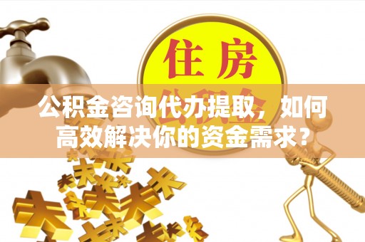 龙圩公积金咨询代办提取，如何高效解决你的资金需求？