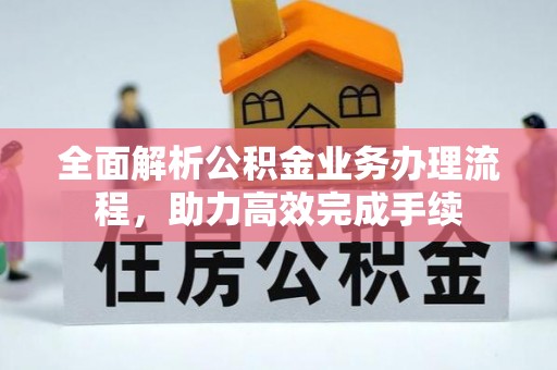 龙圩全面解析公积金业务办理流程，助力高效完成手续