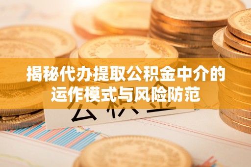龙圩揭秘代办提取公积金中介的运作模式与风险防范